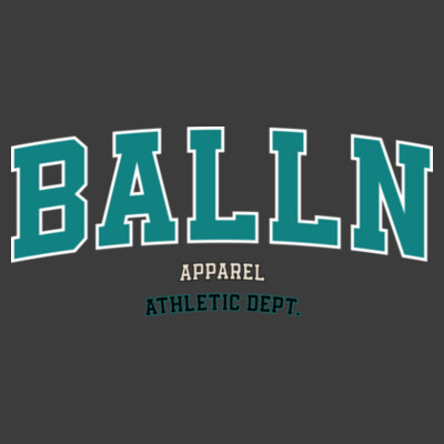 BALLN ATHLETIC DEPT - BLACK & TEAL - KIDS Design